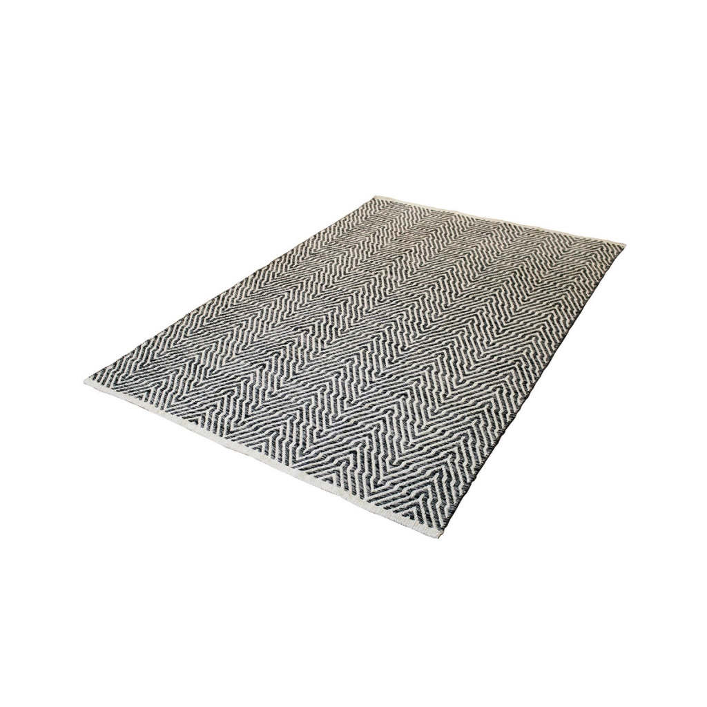 Tappeto in cotone Cocktail Aperitif blu e bianco 80x150 cm
