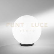 LUMETTO POLLY SFERA BIANCO MONTATURA NERA 1 LUCE ATTACCO E27 IP44 30X31CM