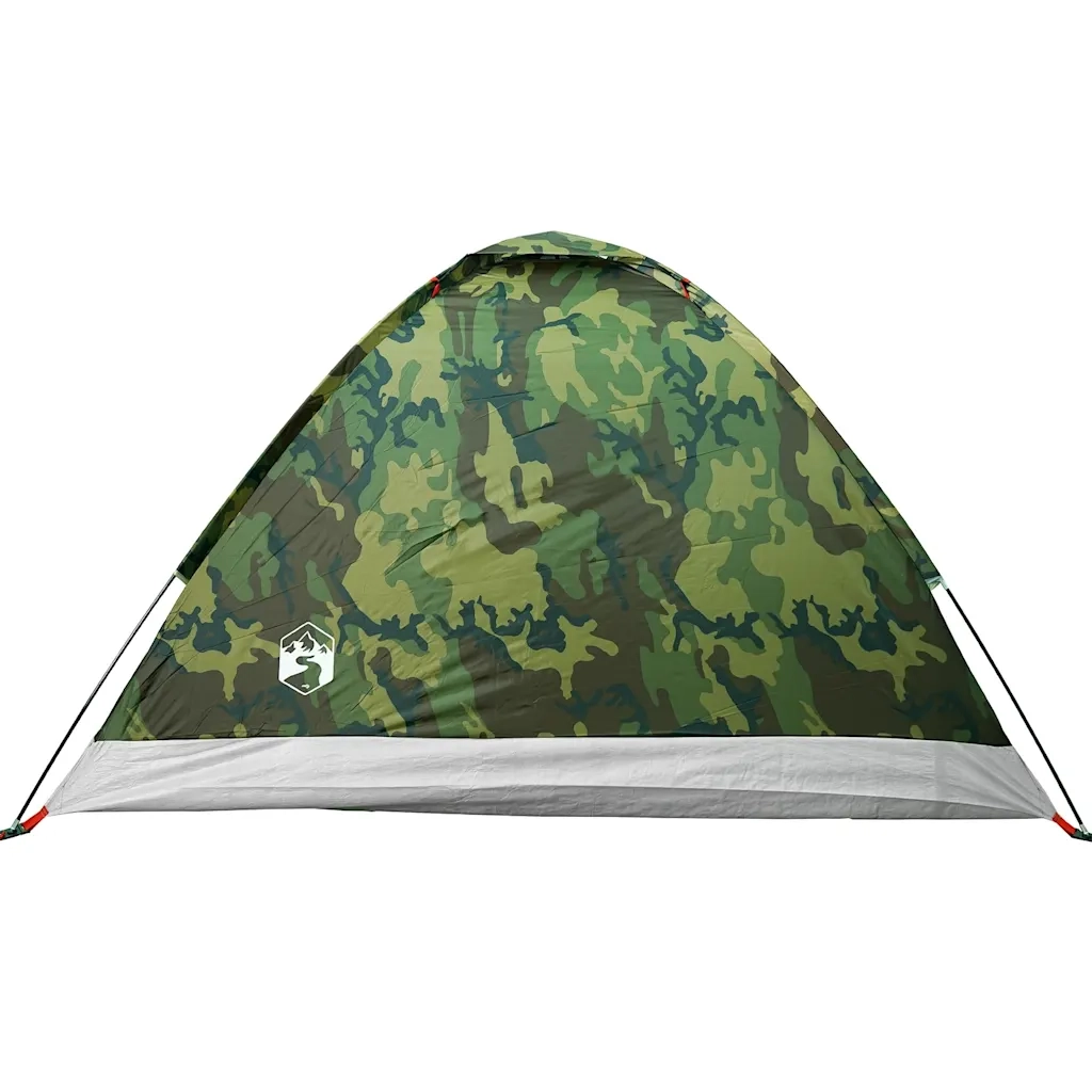 Tenda da Campeggio a Cupola 2 Persone Mimetica Impermeabile