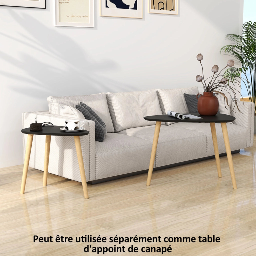 Tavolino da caff¨¨ gigogne ¨C zephmum ¨C nero, legno