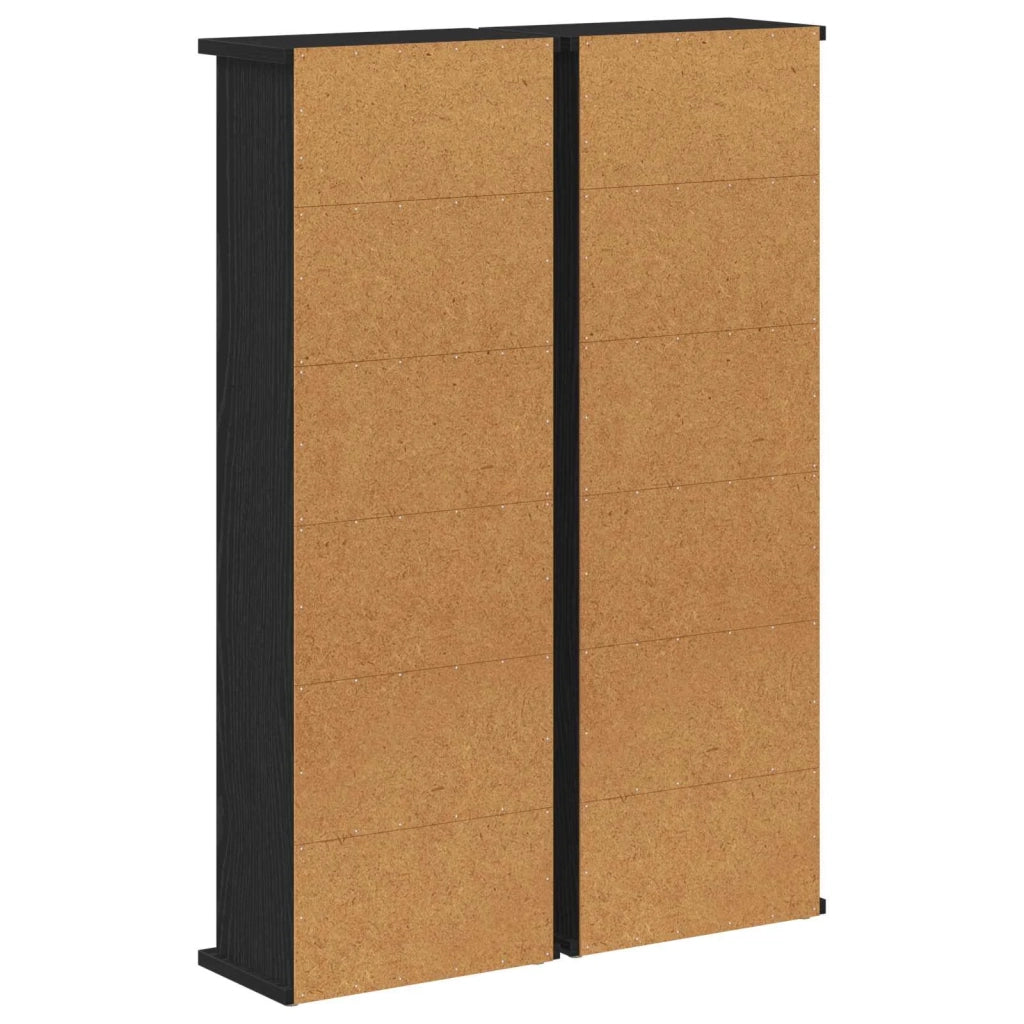 Mobile per CD 2 pz Rovere Nero 60 x 17 x 92 cm 8012749