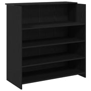 Scrivania | Tavolo da Ufficio per Reception Rovere Nero 100x50x103,5 cm in Legno di Argilla