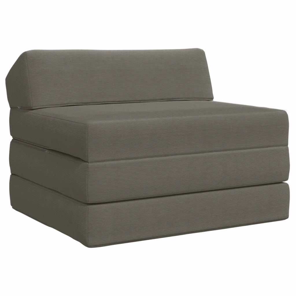 Divano Letto Pieghevole Grigio Chiaro 200 x 70 x 10 cm