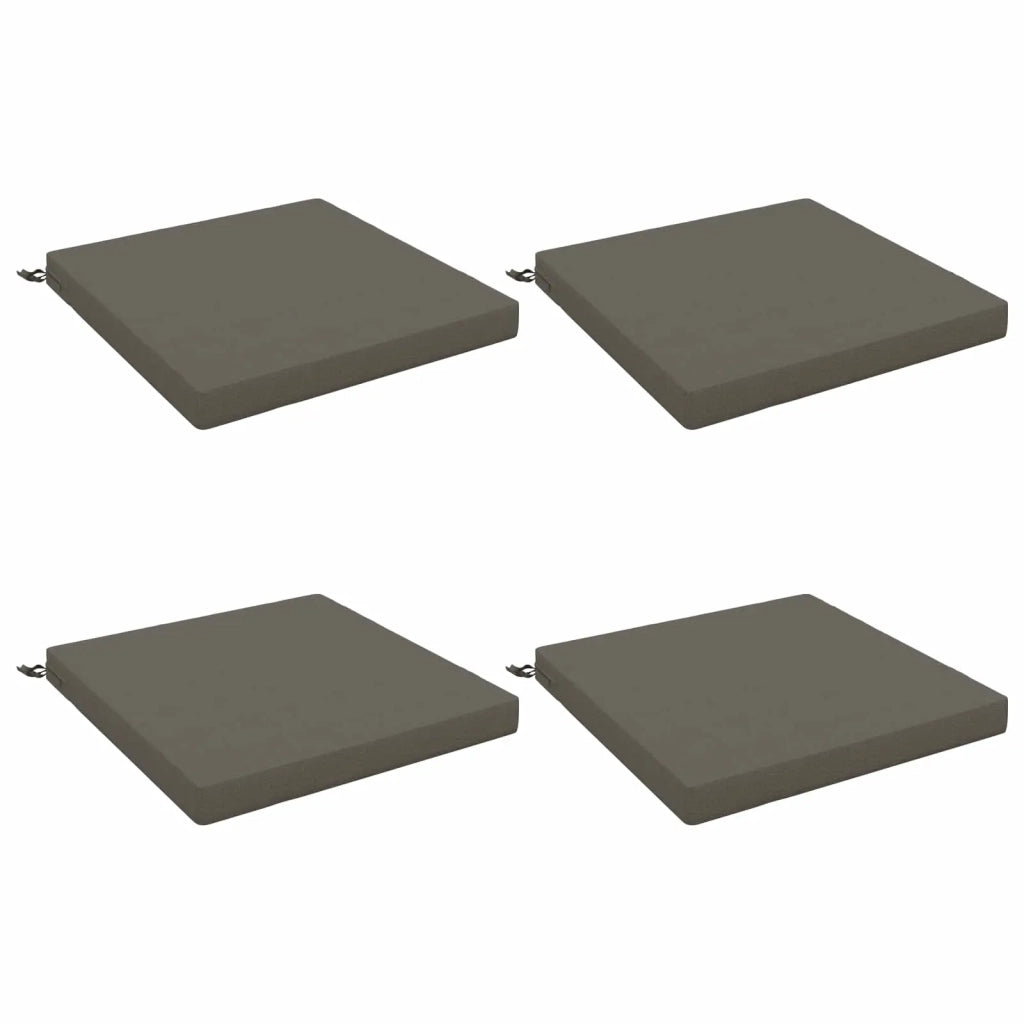 Cuscini per Sedia in 4 Pezzi SOEST 4 pz 100% Poliestere Grigio 944896