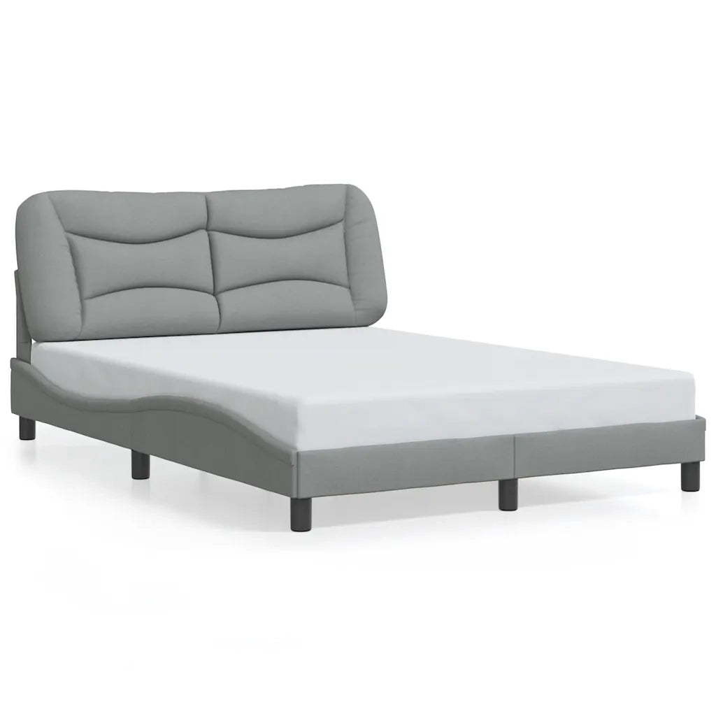Giroletto senza Materasso-Struttura Letto Hvar Grigio Chiaro 140x200 cm Tessuto