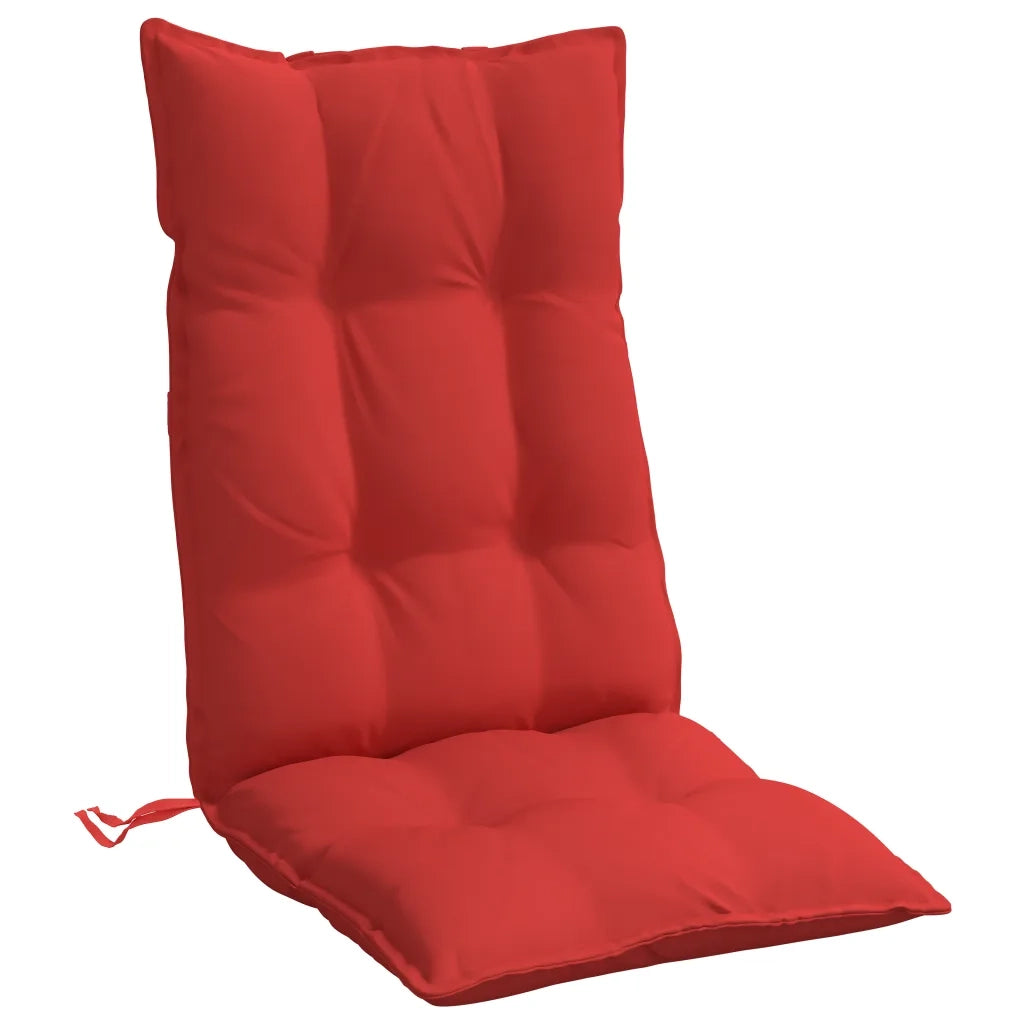 Cuscini per Sedia con Schienale Alto 6 pz Rosso Tessuto Oxford