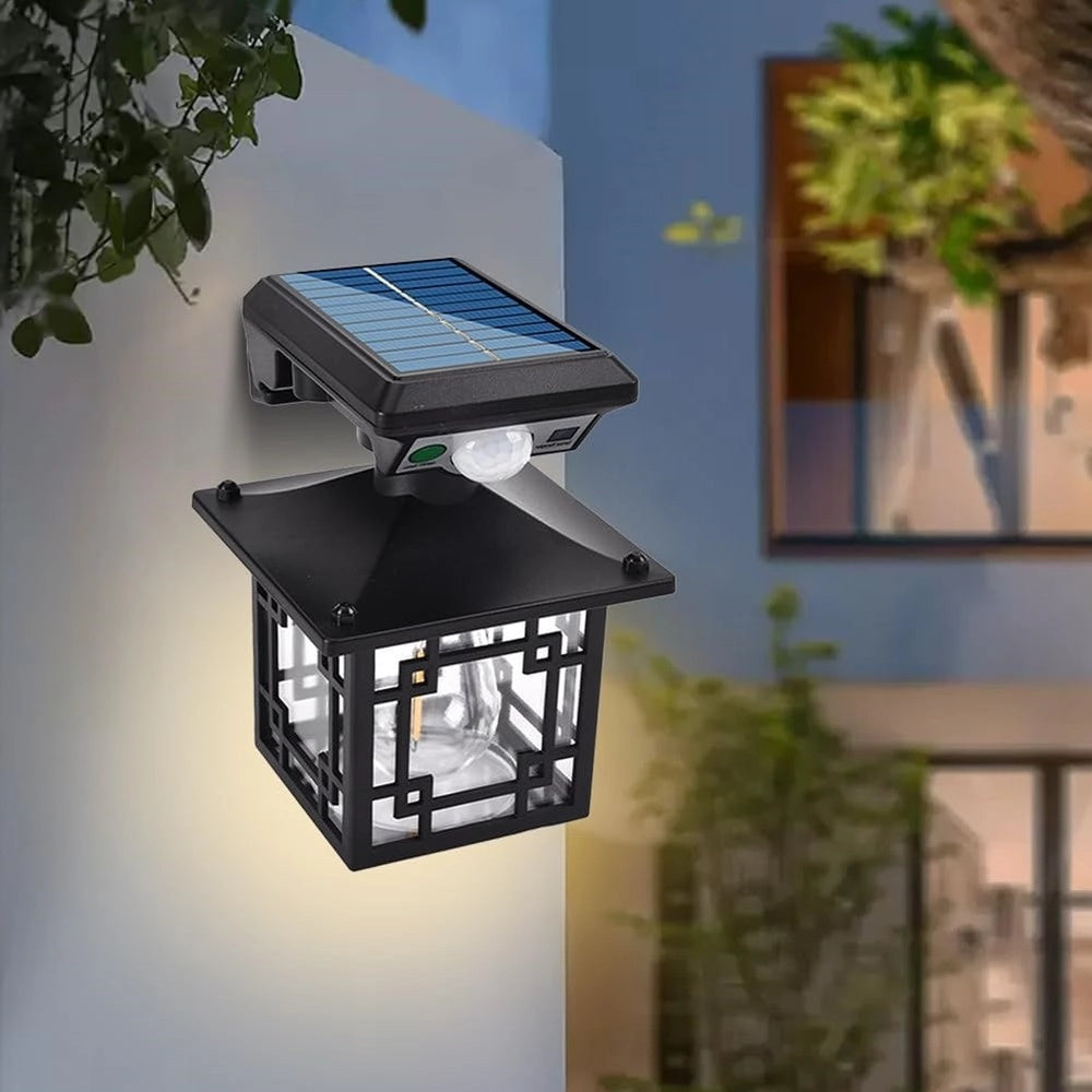 Trade Shop - Luce Solare Da Esterno Sensore Movimento Ip65 Lampada Da Parete Giardino Cortile -