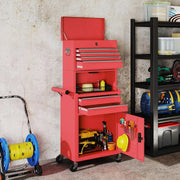 CARRELLO PORTAUTENSILI 62x39,5x82 cm in acciaio rosso