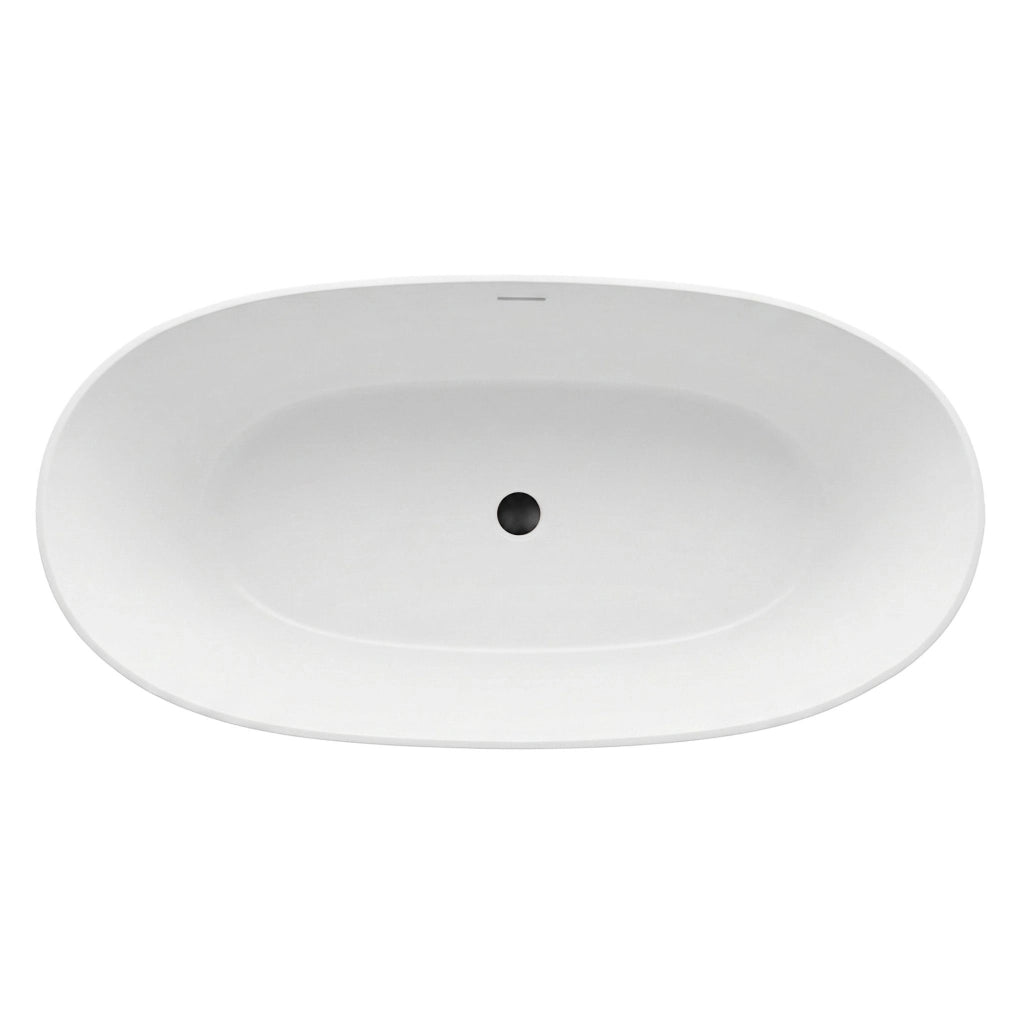 Vasca Da Bagno Freestanding In Acrilico Roma 170 Copritappo nero