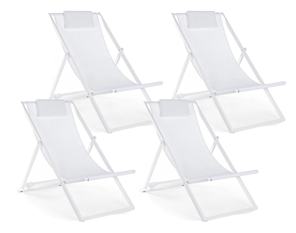 Set 4 Sdraio Pieghevoli Taylor Bianco Taylor Bianco