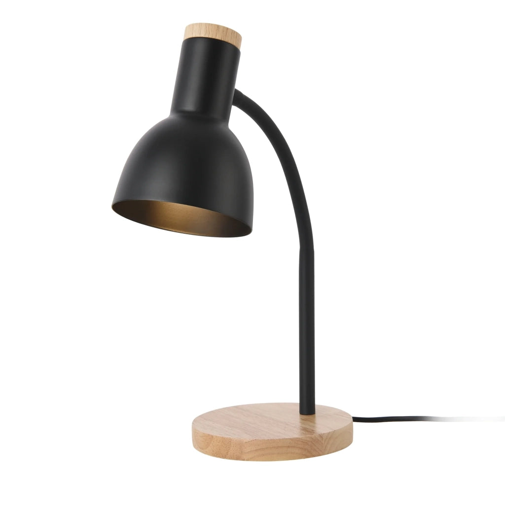 Lampada da tavolo con paralume effetto legno nero 17 x 12 cm 03_0009551