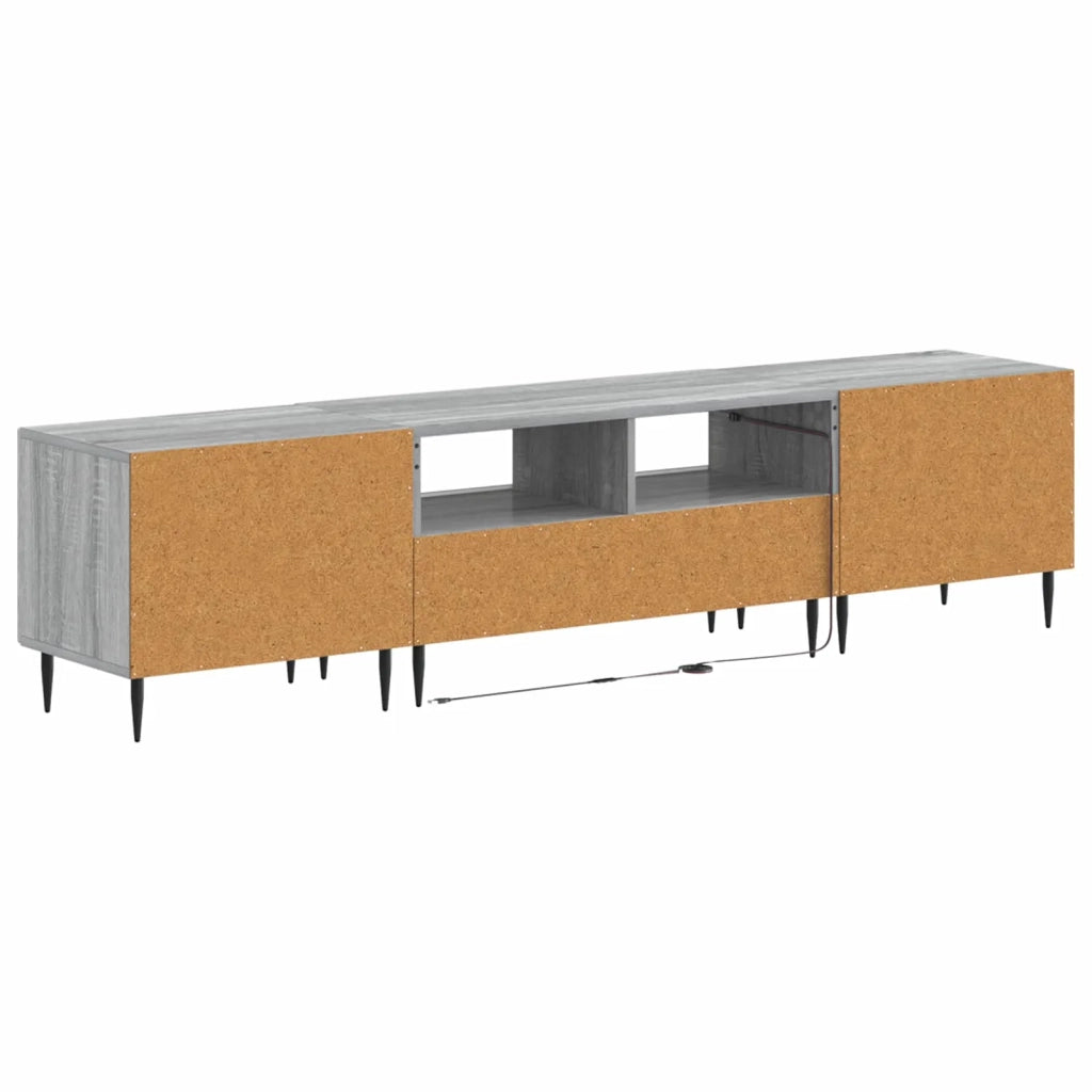 Mobile TV LED a 3 pezzi Sonoma grigio Legno ingegnerizzato 3416686