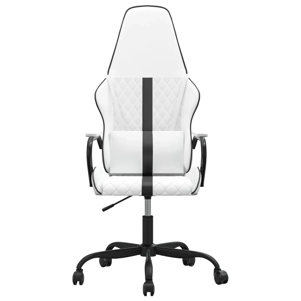 Sedia da Gaming | Sedia da e-sports Bianco e Nero in Similpelle
