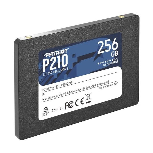 Ssd patriot 256gb p210 2.5 sata3 read:510mb/write:440 mb/s - p210s256g25 - gar. 3 anni