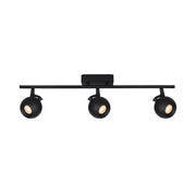 Plafoniera nera a barra 3 spot orientabili GU10 Italux
