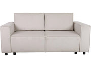 Divano letto in velluto a coste dritte "Montaigne S" - 3 posti - Beige