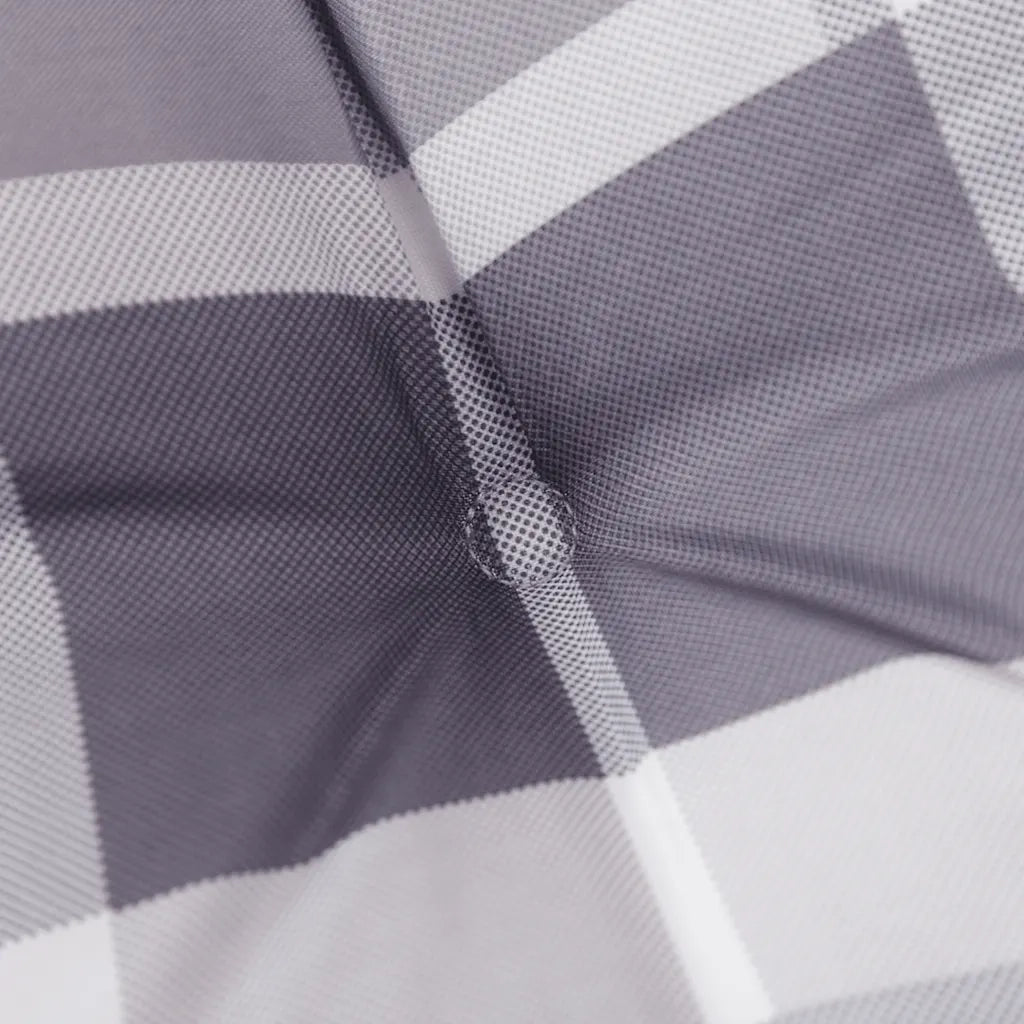 Cuscino per Panca a Quadri Grigi 180x50x4 cm Tessuto Oxford 314097