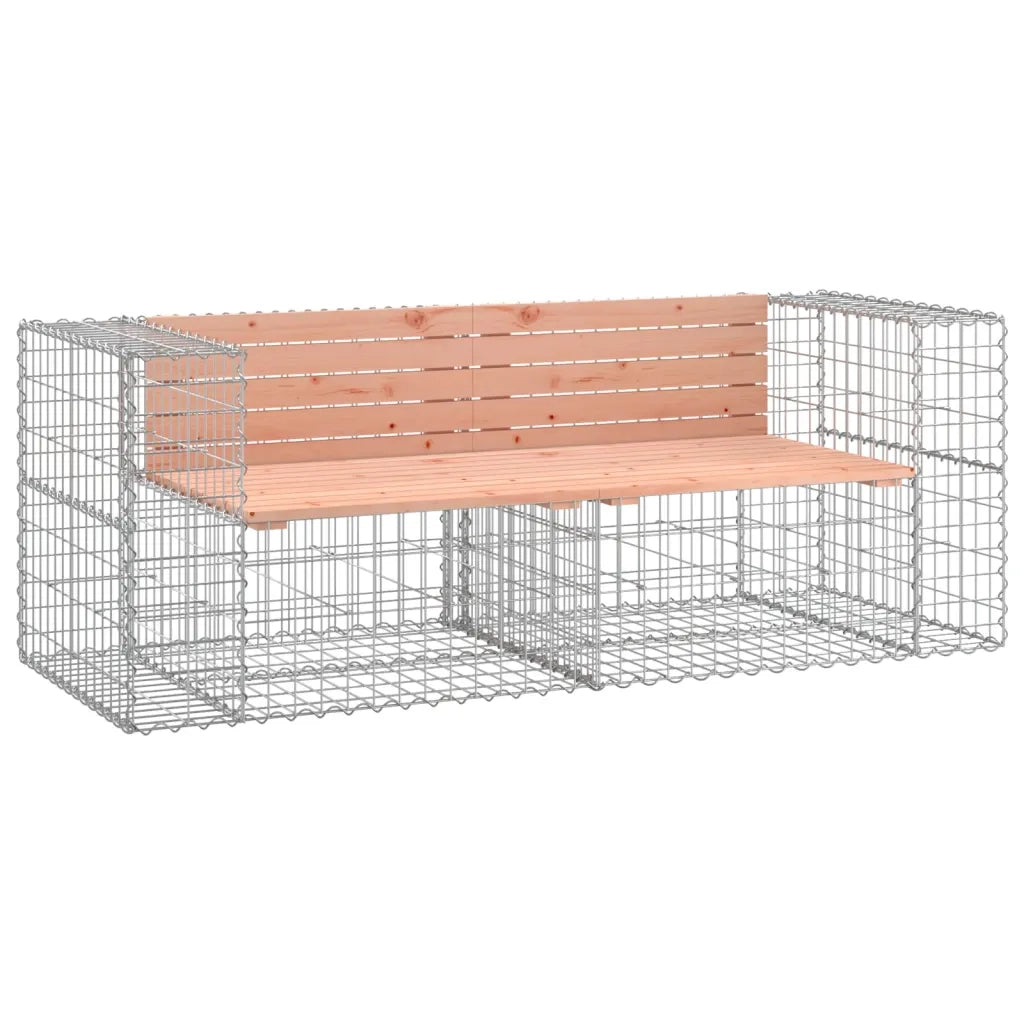 Panchina Giardino | Panca da Giardino Design Gabbione 184x71x65,5 cm Massello Douglas
