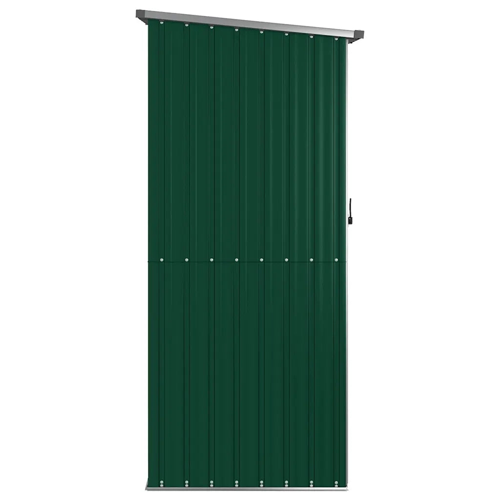 Casetta da giardino-Capanno da Giardino verde 118,5x97x209,5 cm in acciaio zincato