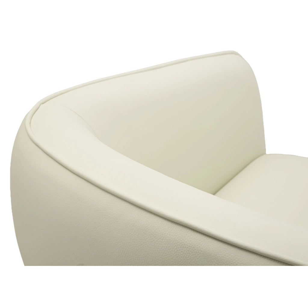 Poltrona Minsk in bianco con dettagli oro