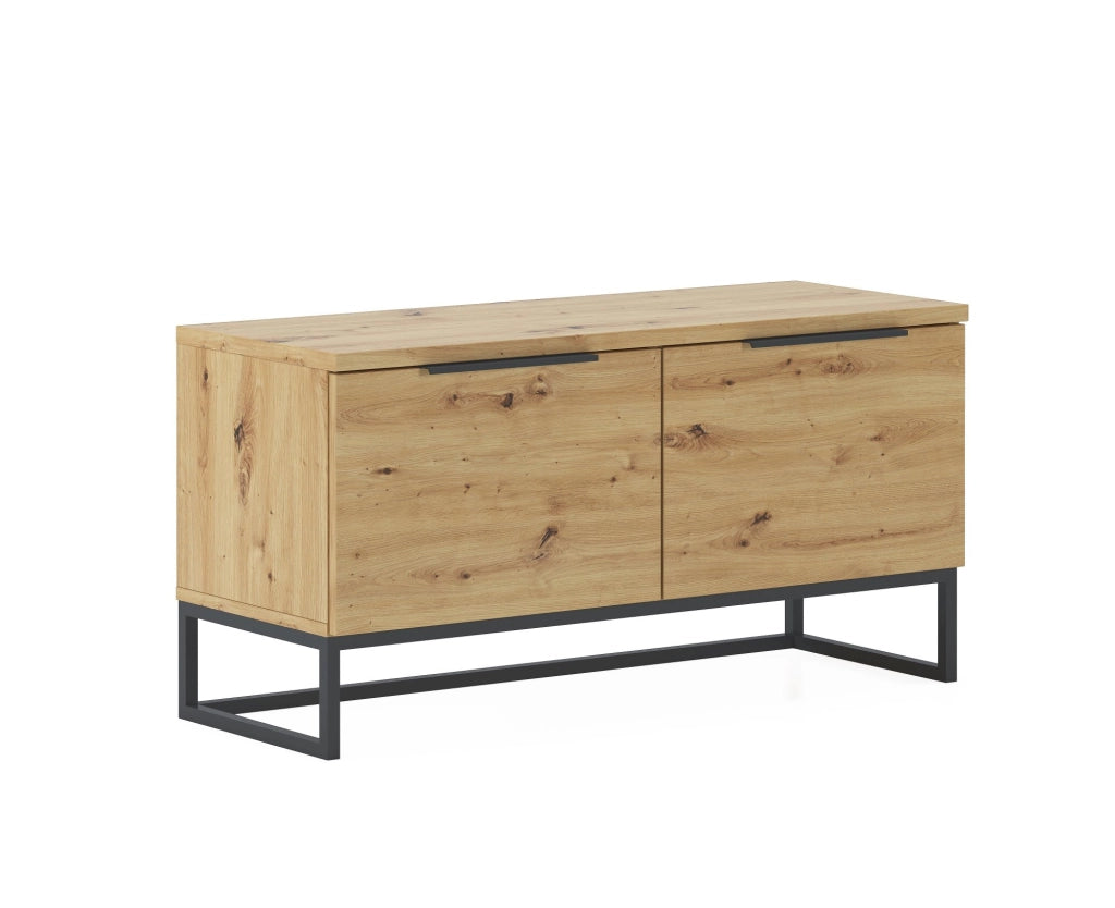 Sciara, Cassapanca Colore Ripiano Marrone, 98x37x50h cm Marrone Rovere Nodi