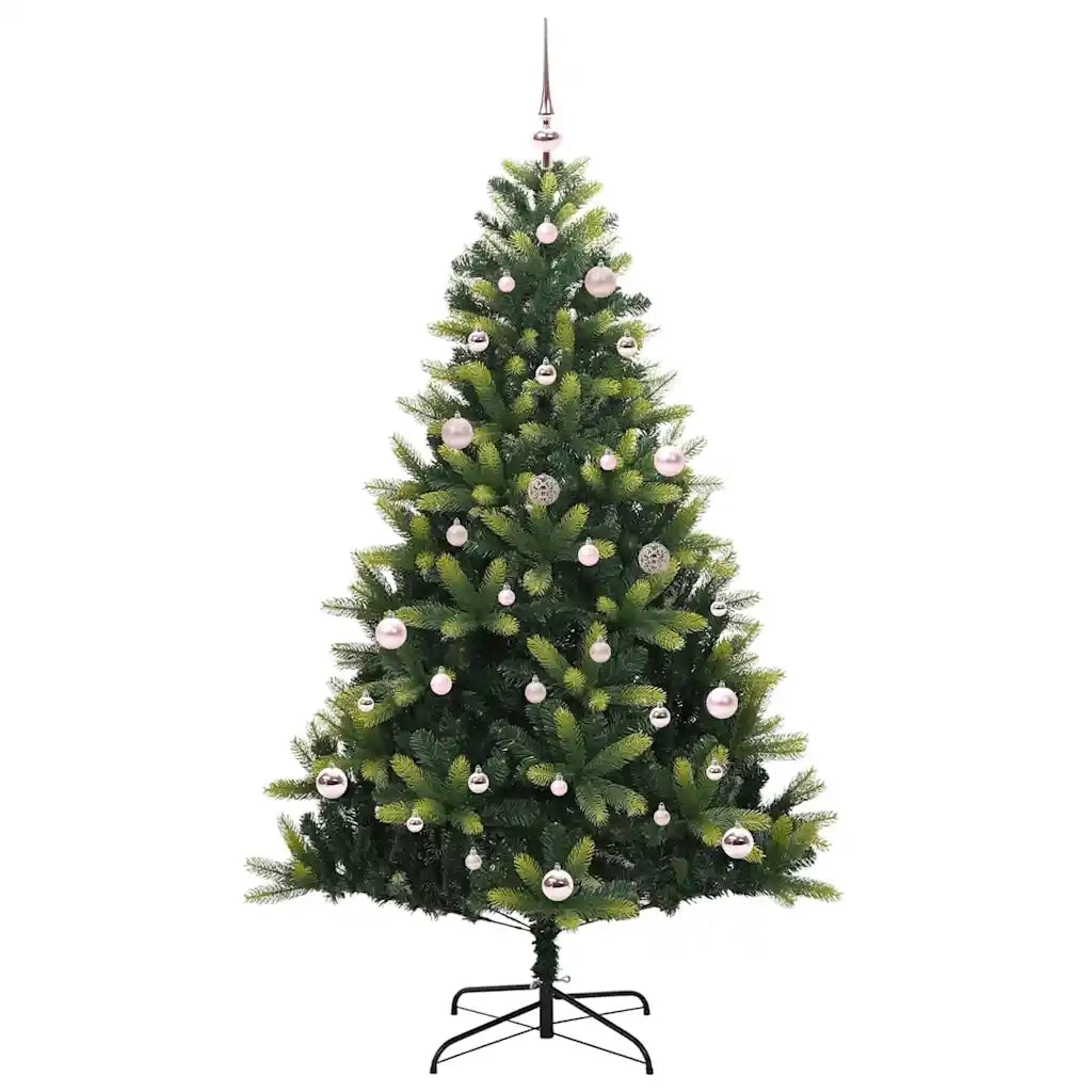 Albero di Natale | Decorazioni natalizie Artificiale Pieghevole 150 LED Verde 150 cm