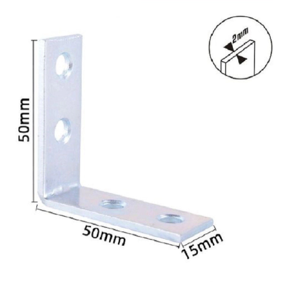 Trade Shop - Set 4 Pz Lastrine Ad Angolo Lastrina Angolare 50x50x15x2mm Con Viti Mobili 57113 -
