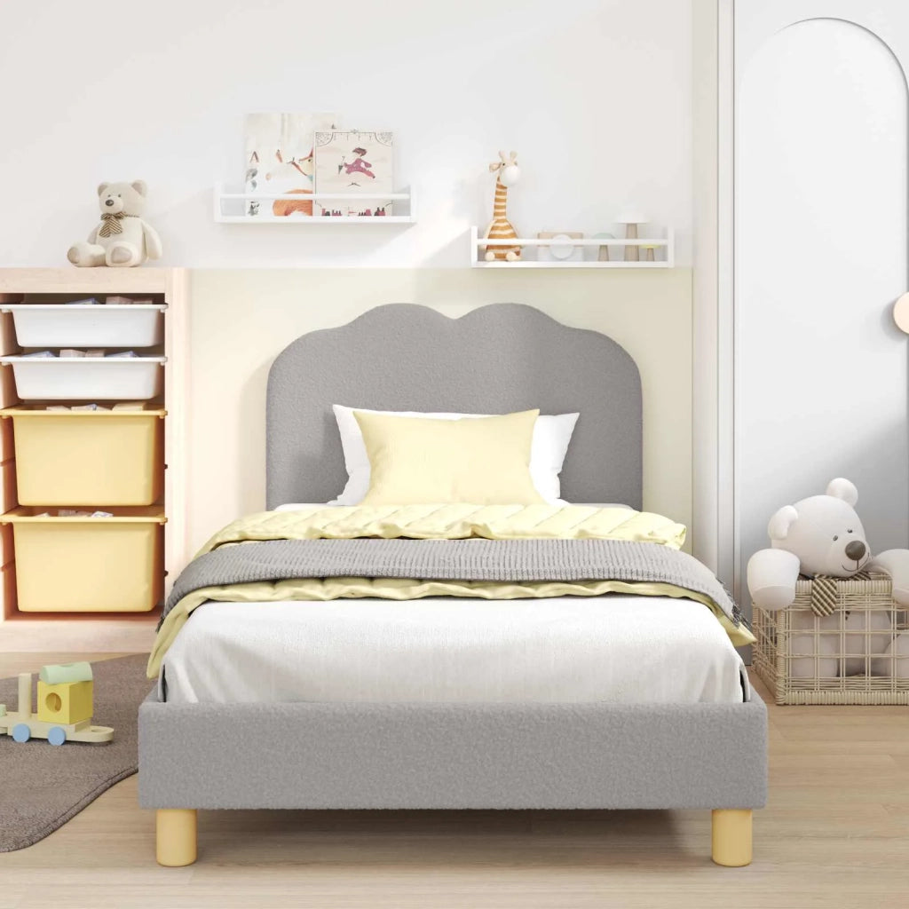 Struttura letto bambini con testata-Giroletto per bambini Grigio Chiaro 90 x 190 cm 158710
