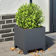 Fioriera da Giardino Antracite 30x30x30 cm in Acciaio 851189