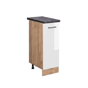 Vicco Armadio cucina dispensa alto Bianco lucido 30 cm , PL Antracite