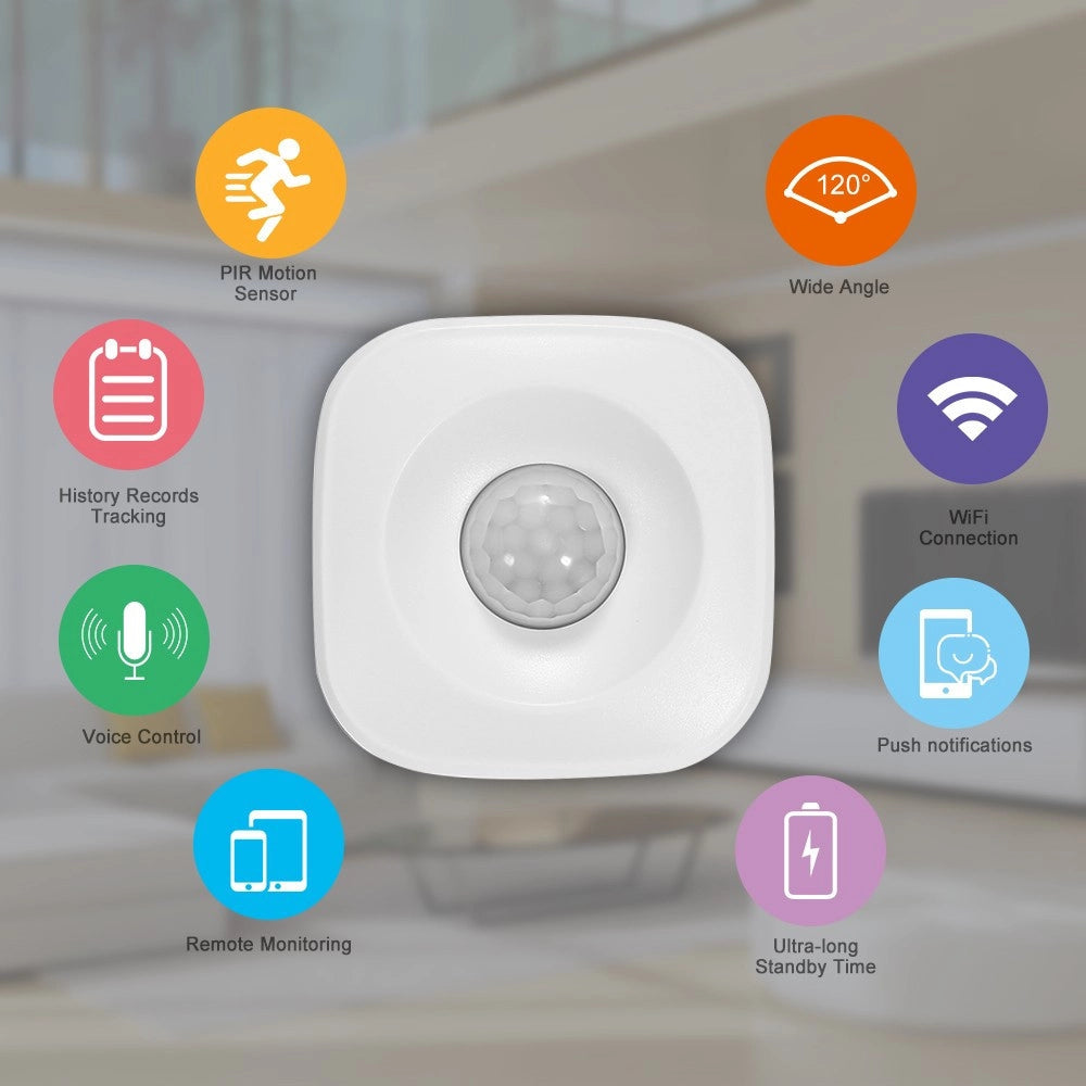 Trade Shop - Sensore Pir Wifi Smart Motion Infrarosso Wireless Rilevatore Movimento X Allarme -