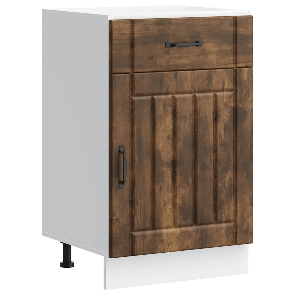 Base da Cucina Lucca Rovere Fumo in Legno Multistrato 853722