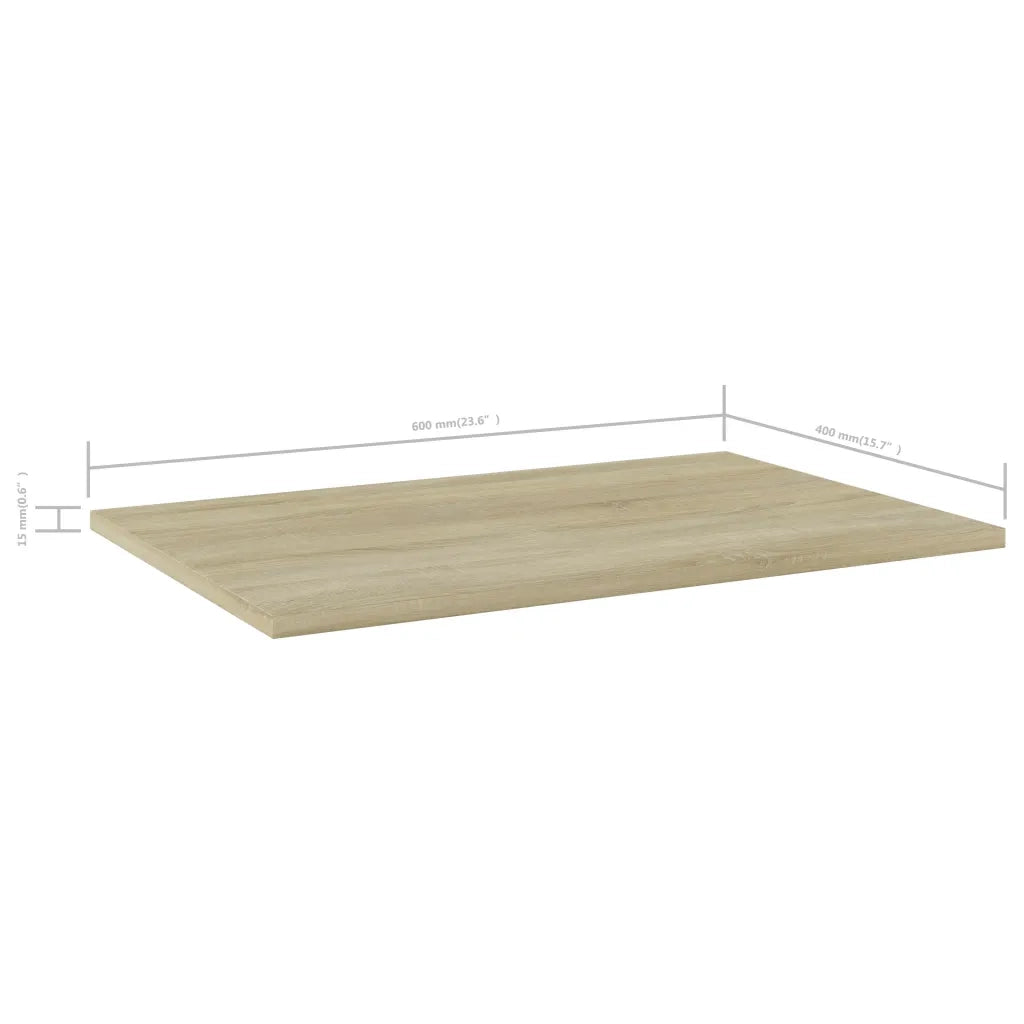 Ripiani per Libreria 4pz Rovere Sonoma 60x40x1,5cm Multistrato 805256
