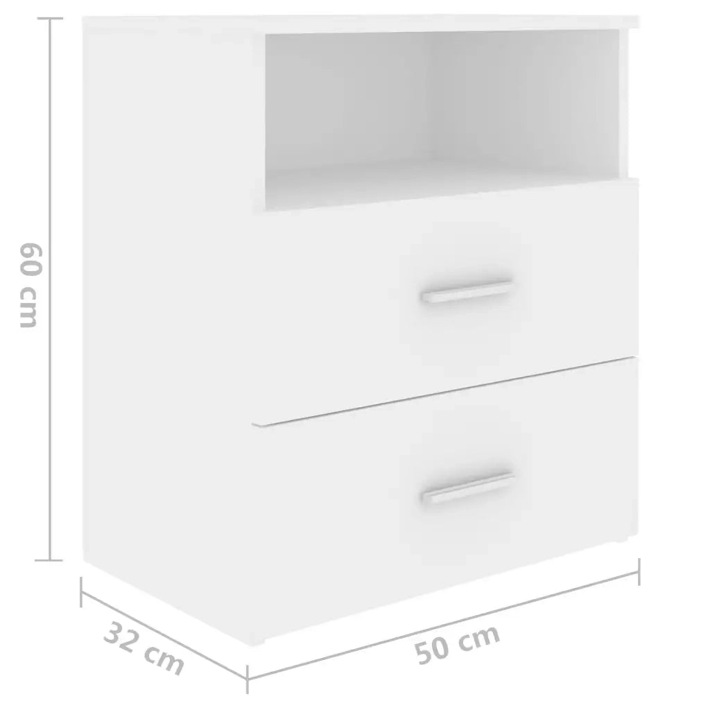 Comodino Bianco 50x32x60 cm cod mxl 30657