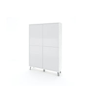 Credenza alta VELBRUK bianco pietra/bianco lucido