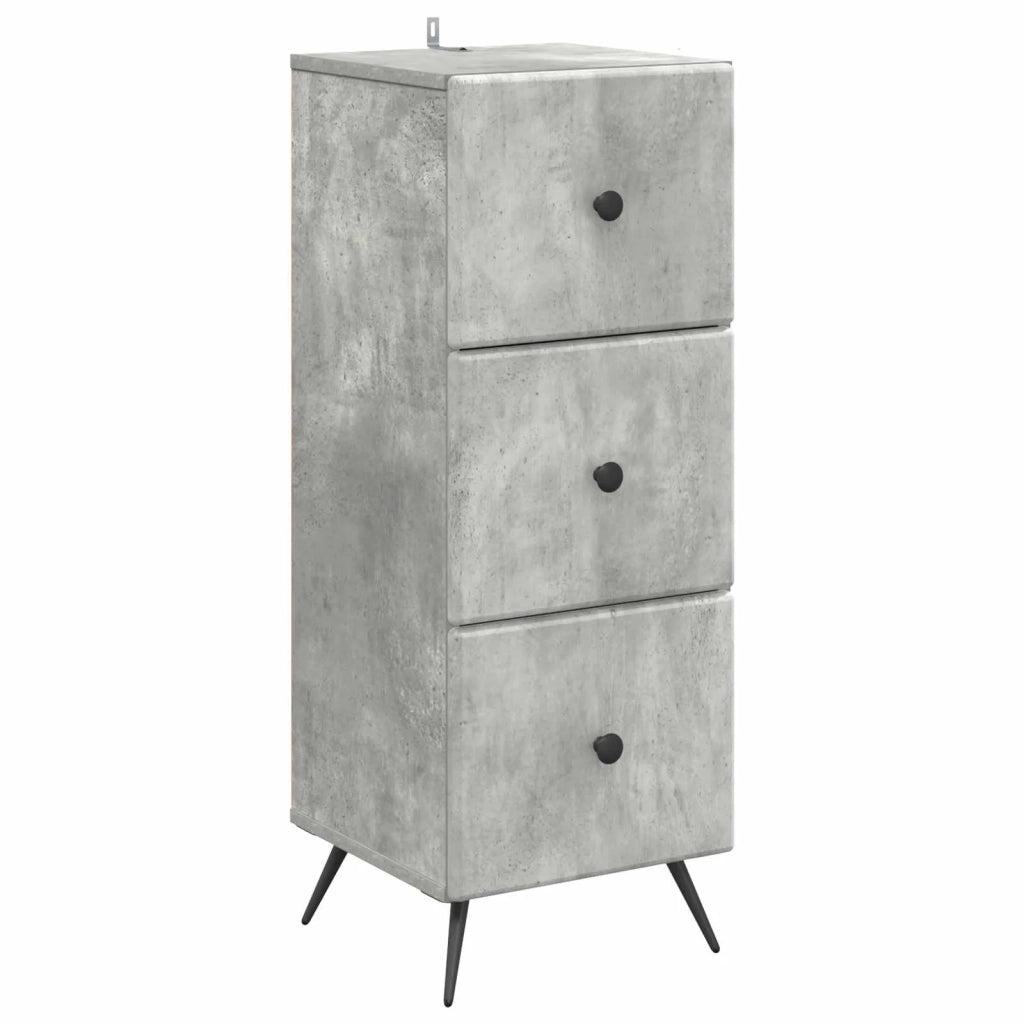 Mobile con Cassetti Grigio Cemento 33 x 34,5 x 90 cm 895538