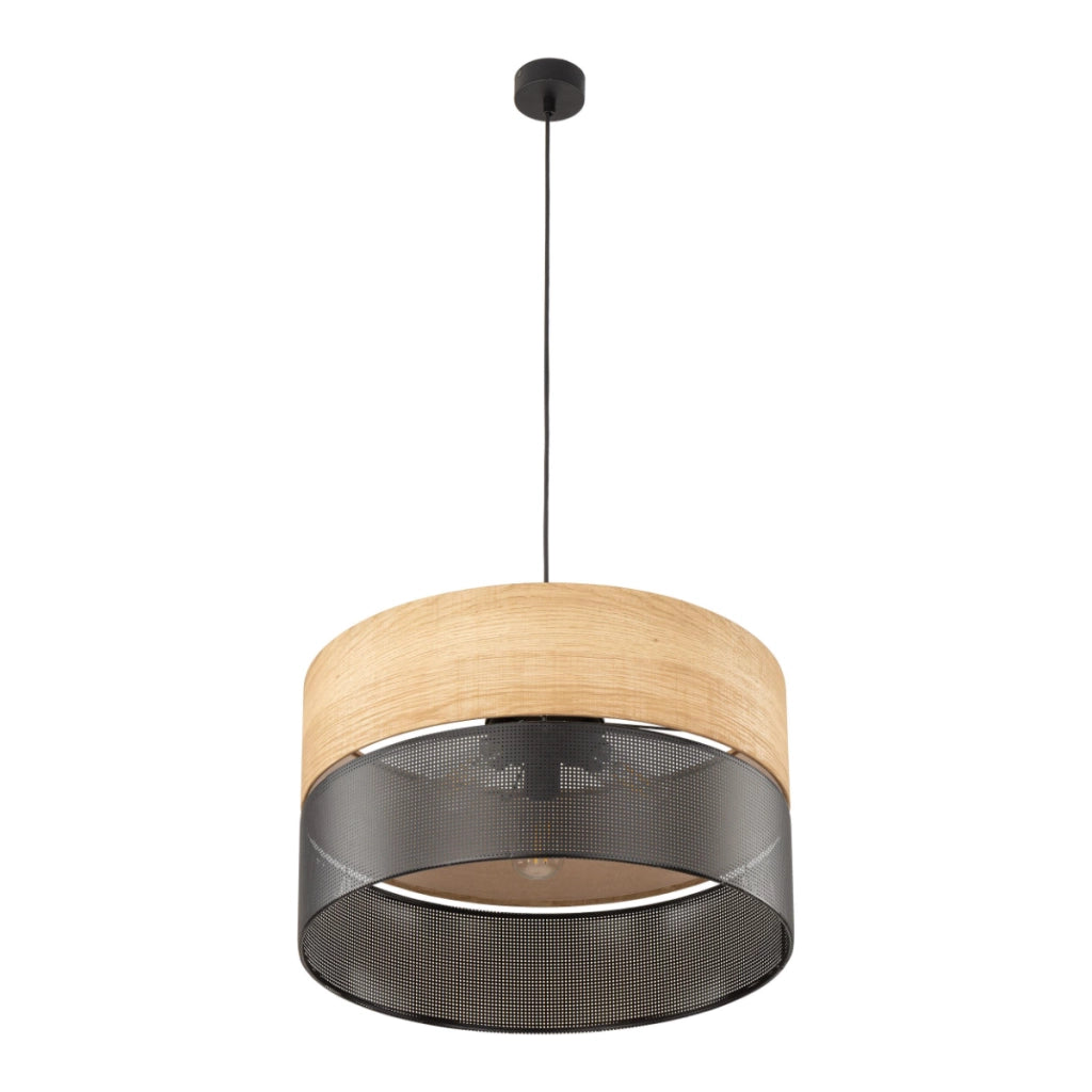 Lampada a sospensione Nicol legno/nero TK-Lighting 50cm