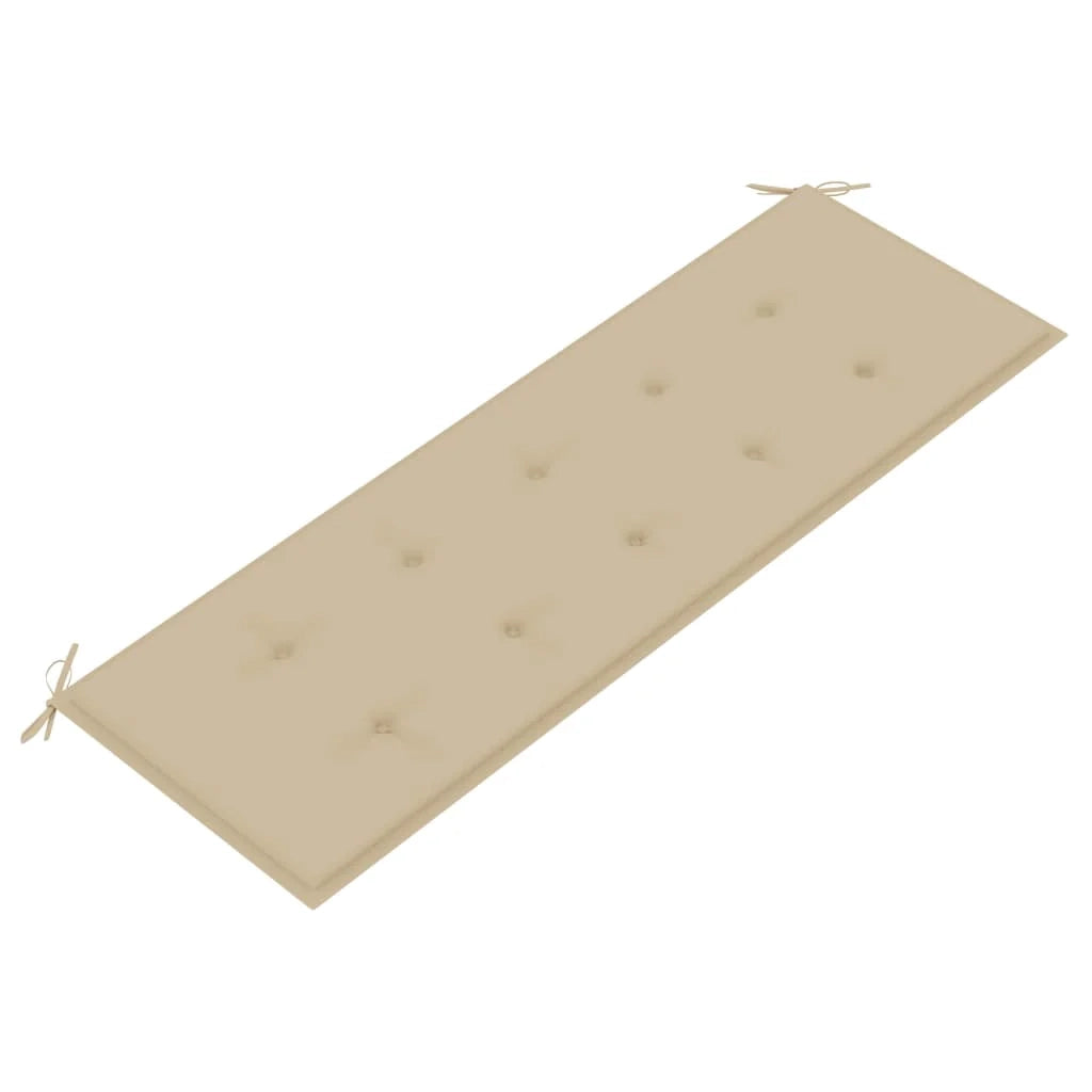 Panca da giardino mobili da esterno per patio panca da terrazza impilabile con cuscino 159 cm legno massello di teak 02_0011703
