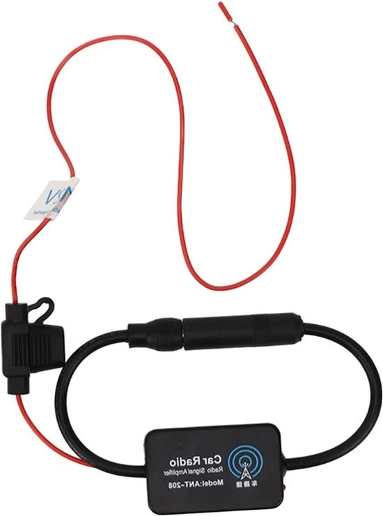 Autoradio Amplificatore FM per Auto - 25-30dB Amplificatore per Radio Auto - Ricezione Stereo Audio.