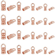 Accessori per gioielli - Esercizio di chiusura corda 32 pezzi - Ottone - 4 misure - Capocorda per gioielli - Chiusura corda in pelle - Diametro foro 1-3 mm - Adatto per collane e bracciali - Parti di gioielli