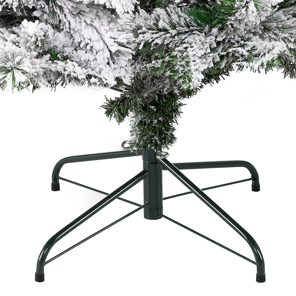 Albero di Natale Innevato Bianco Winter Palace Foltissimo 150cm 550 Rami Innesto