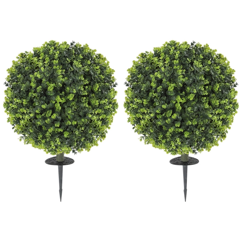 PIANTA ARTIFICIALE Set da 2 pezzi Ø40 x 56 cm Verde con picchetto