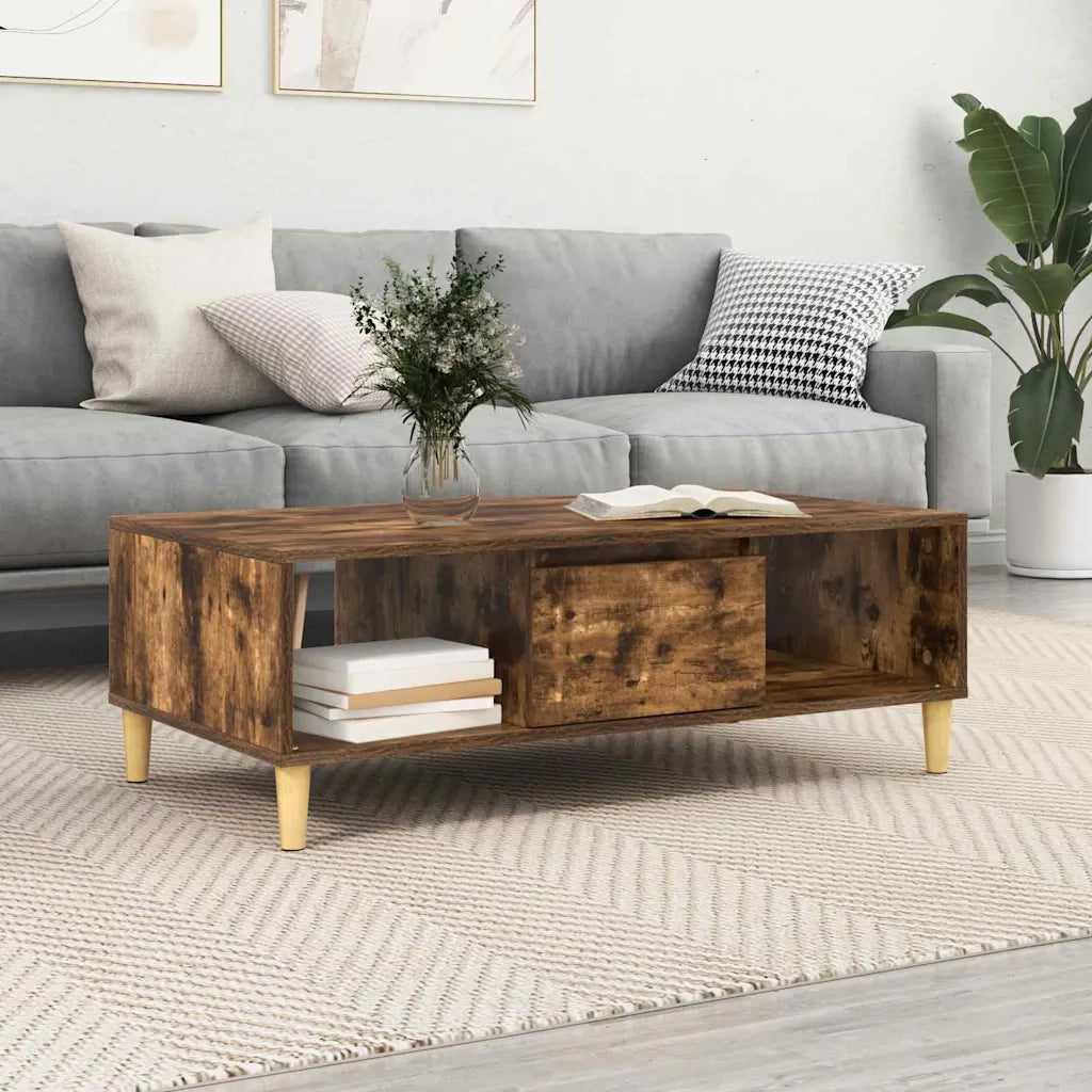 Tavolino da salotto Rovere fumé 102 x 55 x 35 cm 876193