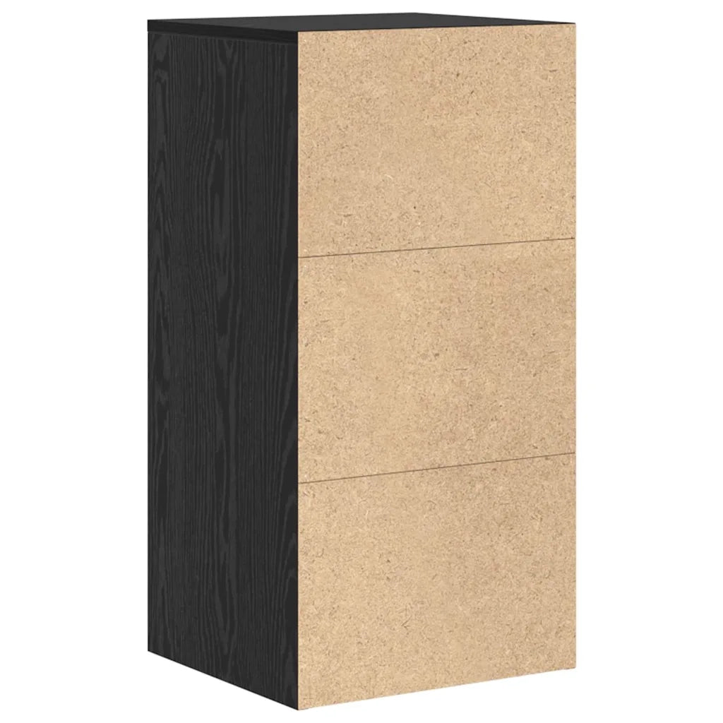 Credenza | Madia | Buffet da pranzo | Armadio da pranzo con cassetto Rovere Nero 38 x 34 x 75 cm
