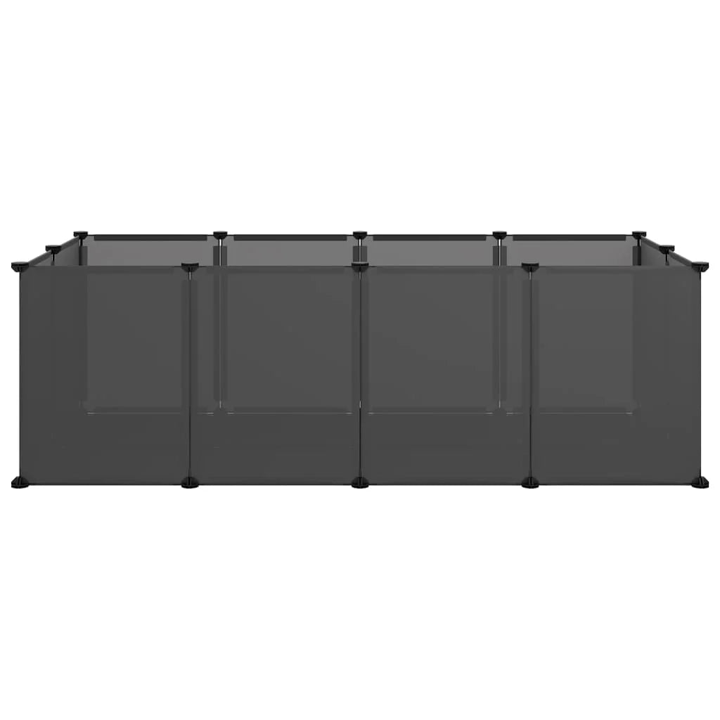 Gabbia per piccoli animali 144 x 74 x 46,5 cm PP e acciaio nero 02_0041648
