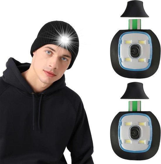 Lampette di riserva per cappello - Lampadine LED - Impermeabili - Ricaricabili - USB - Luce bianca .