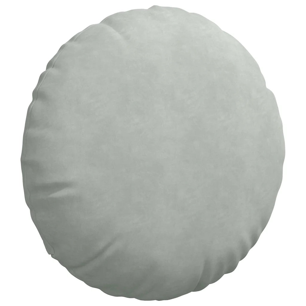 Cuscini per Seduta 2 pcs Grigio chiaro Ø60 x 21 cm Velluto