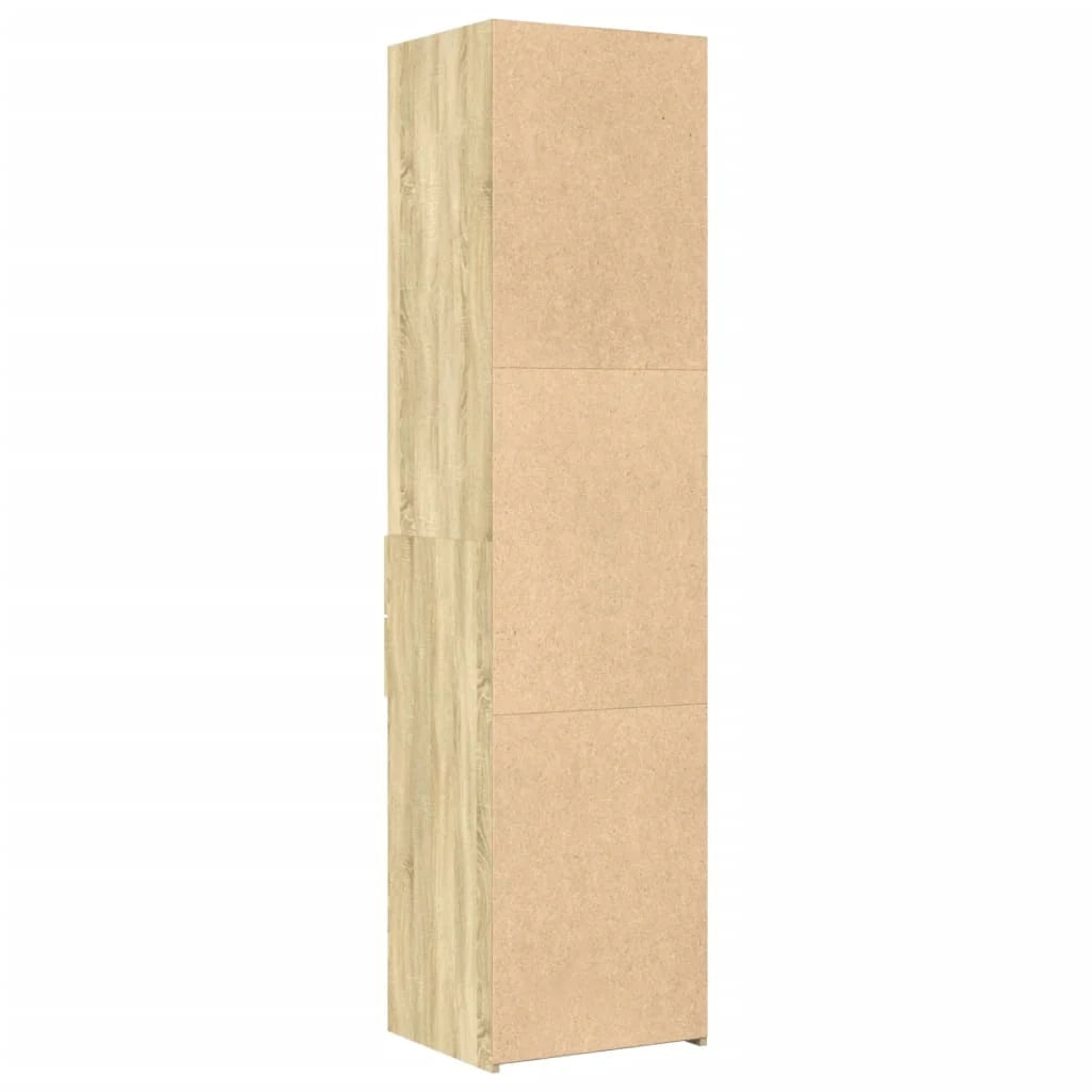 Buffet credenza cassettiera armadio mobile contenitore organizer cucina soggiorno salotto rovere Sonoma alto 45 x 42,5 x 185 cm legno ingegnerizzato marrone 02_0034067
