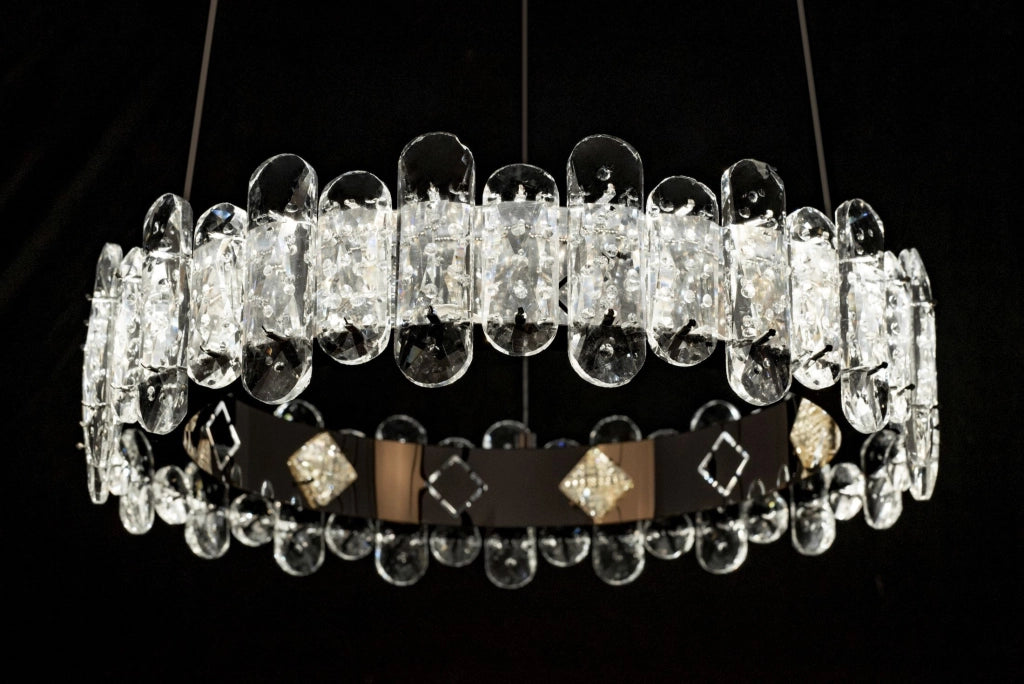 Plafoniera Led In Cristallo App1041-cp + Telecomando