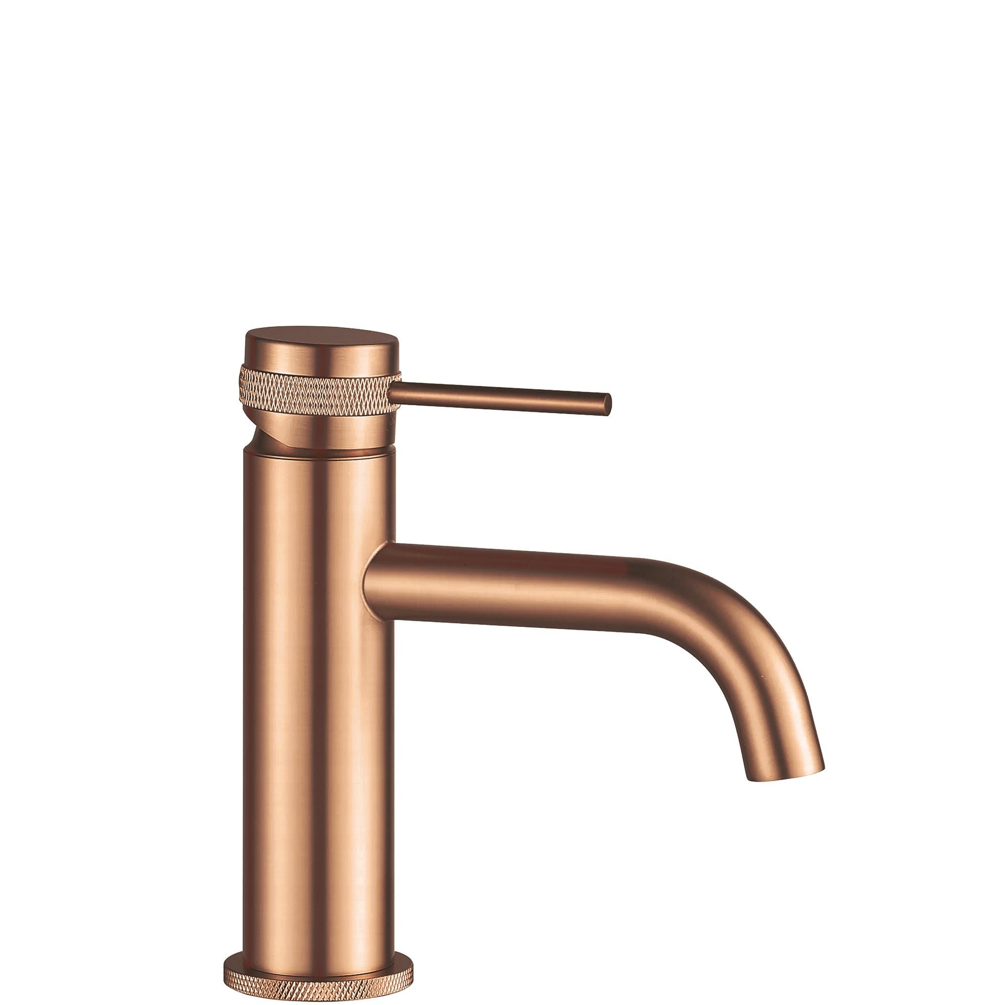 Rubinetto Da Lavabo Rea Lungo Grip Brush Copper Low